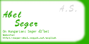 abel seger business card